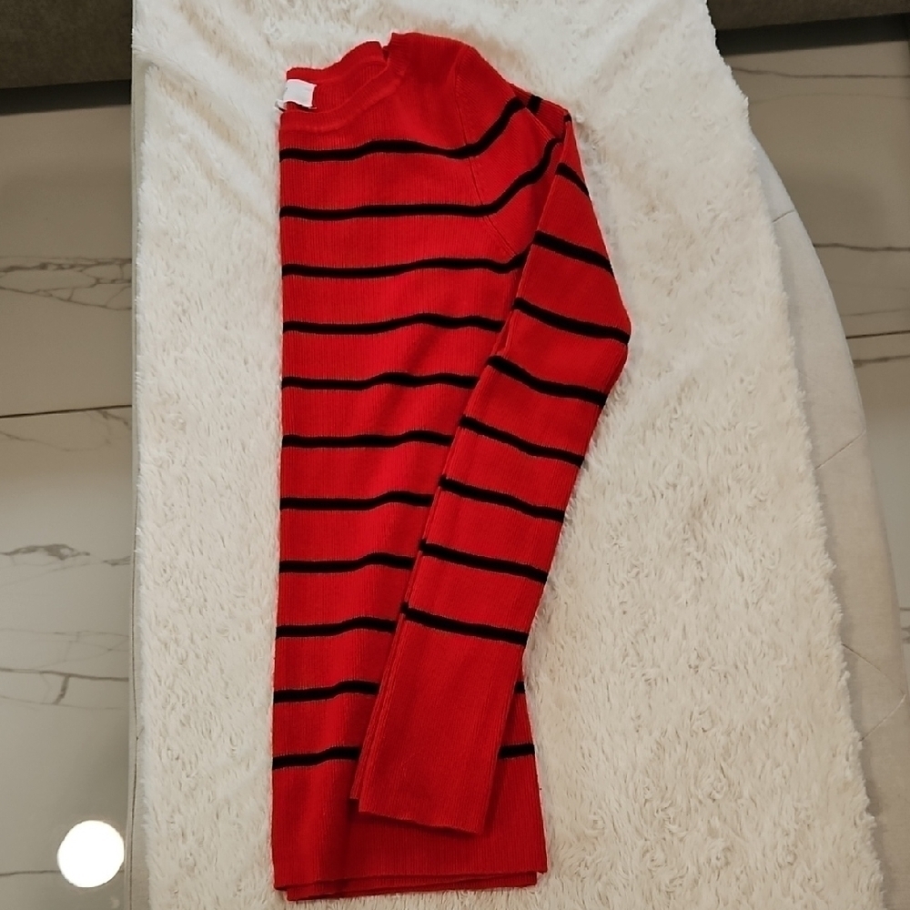 Red and Black Striped Sweater XS